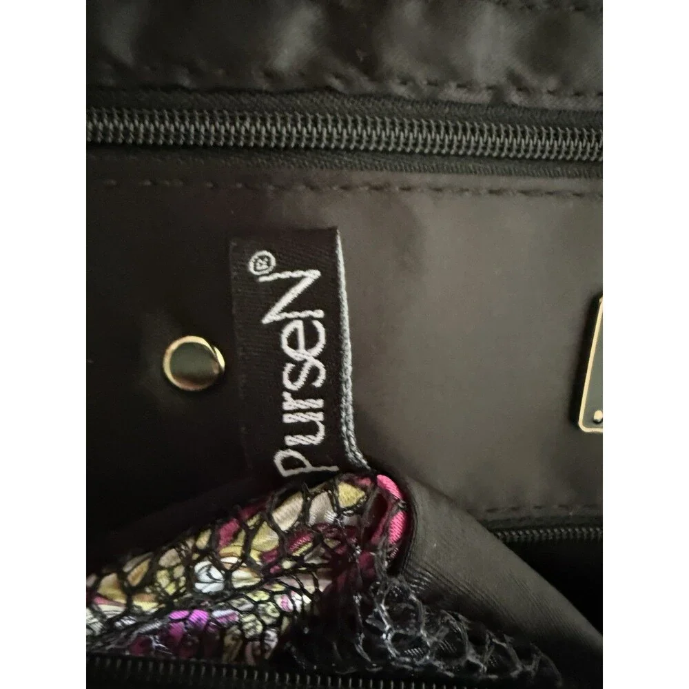 🏷️✿ PurseN Hanging Cosmetic Bag Bustier Travel Case Satin Paisley Pink B
